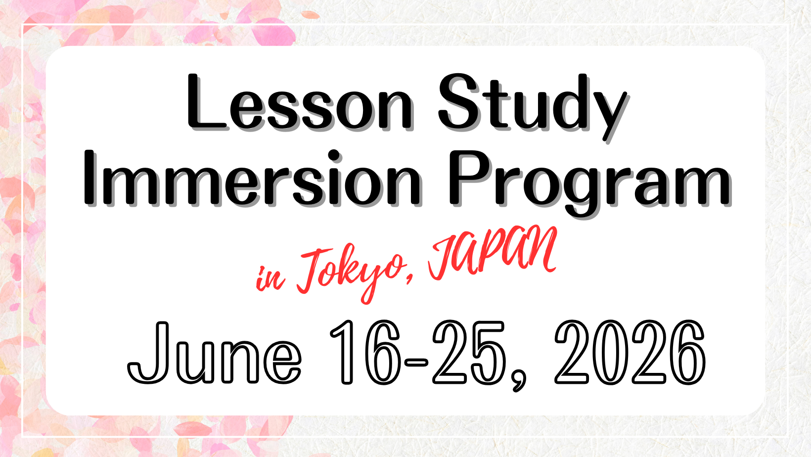 Invitation to the IMPULS-Lesson Study Alliance 2026 Lesson Study Immersion Program